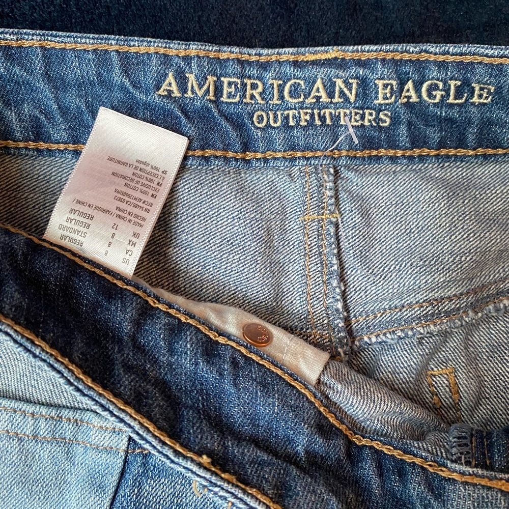 American Eagle Denim Patchwork Mini Skirt - image 3
